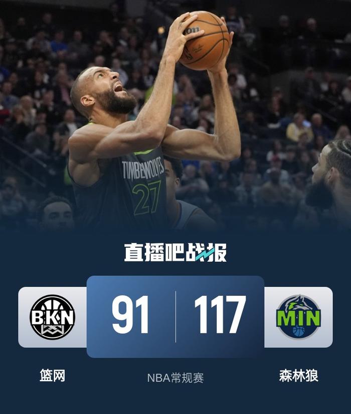 篮网擒森林狼，保持不败纪录